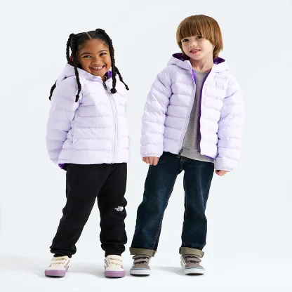 Kids' Reversible Hooded Jacket - Black/Gray