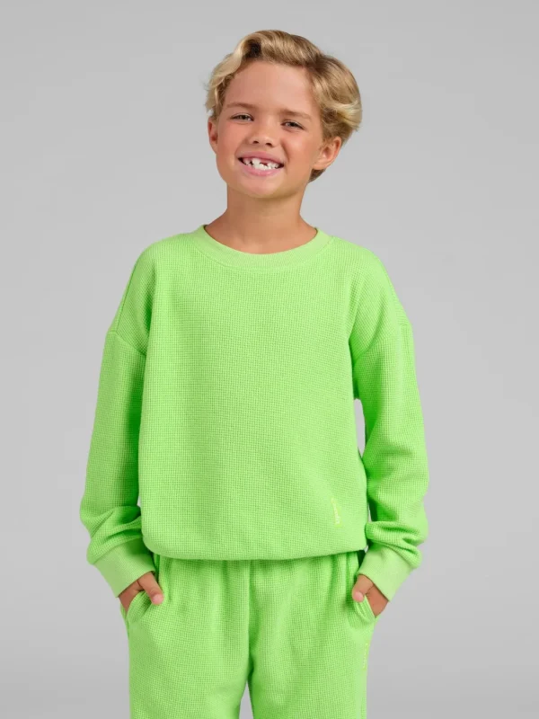 Kids' Waffle-Knit Long-Sleeve Top - Harbor