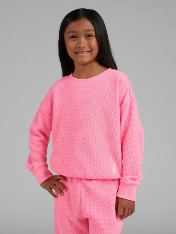 Kids' Waffle-Knit Long-Sleeve Top - Harbor