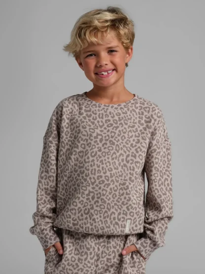 Kids' Waffle-Knit Long-Sleeve Top - Harbor