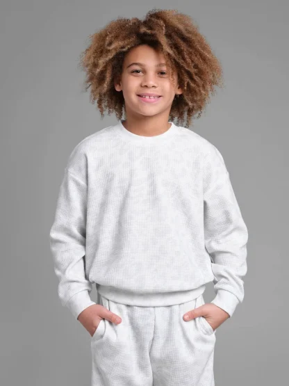 Kids' Waffle-Knit Long-Sleeve Top - Harbor