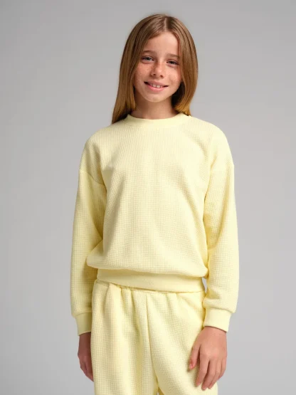 Kids' Waffle-Knit Long-Sleeve Top - Harbor