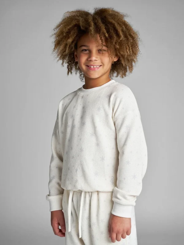 Kids' Waffle-Knit Long-Sleeve Top - Harbor