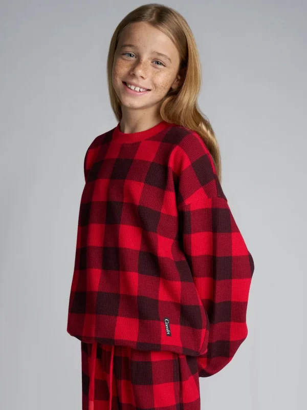 Kids' Waffle-Knit Long-Sleeve Top - Harbor