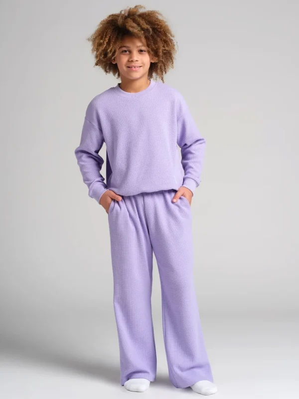 Kids' Waffle-Knit Lounge Pants - Harbor
