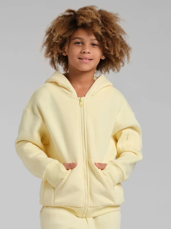 Kids Zip-Front Travel Hoodie - Crimson