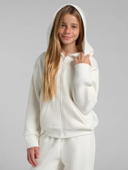 Kids Zip-Front Travel Hoodie - Crimson