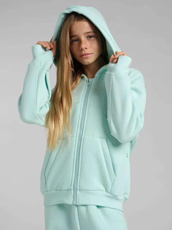 Kids Zip-Front Travel Hoodie - Crimson