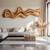 Large Wavy Wall Art Sculpture For Living Room