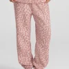 Leopard Print Jogger Sweatpants - Blush