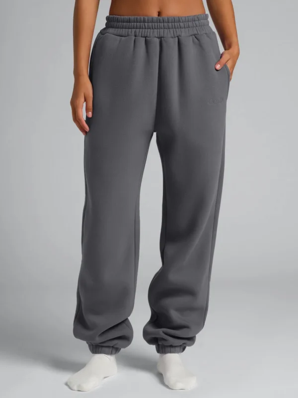 Leopard Print Jogger Sweatpants - Blush
