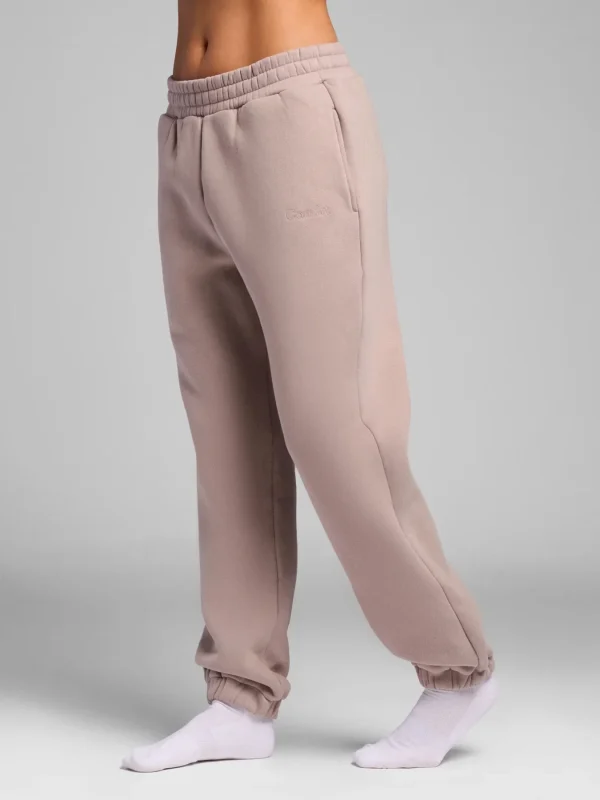 Leopard Print Jogger Sweatpants - Blush