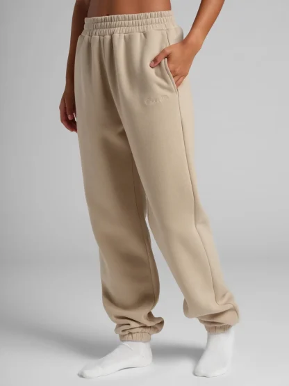 Leopard Print Jogger Sweatpants - Blush