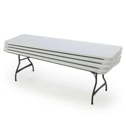 Lifetime Commercial Nesting Folding Tables, 4-Pack, 8 ft White - 80344