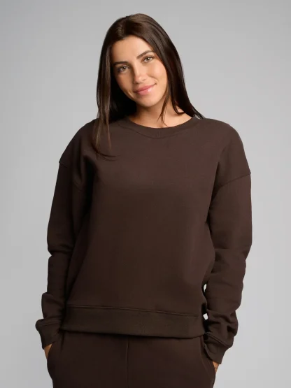 Lightweight Cropped Crewneck - Navy
