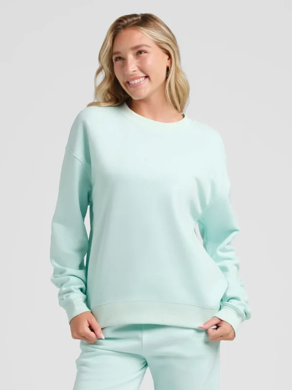 Lightweight Cropped Crewneck - Navy