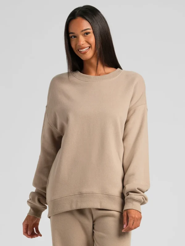 Lightweight Cropped Crewneck - Navy