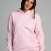 Lightweight Cropped Hoodie - Powder Pink