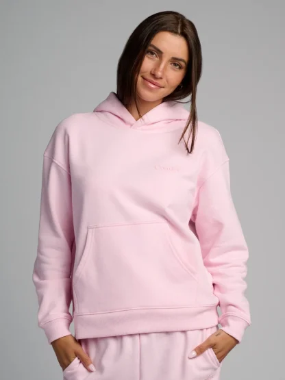 Lightweight Cropped Hoodie - Powder Pink