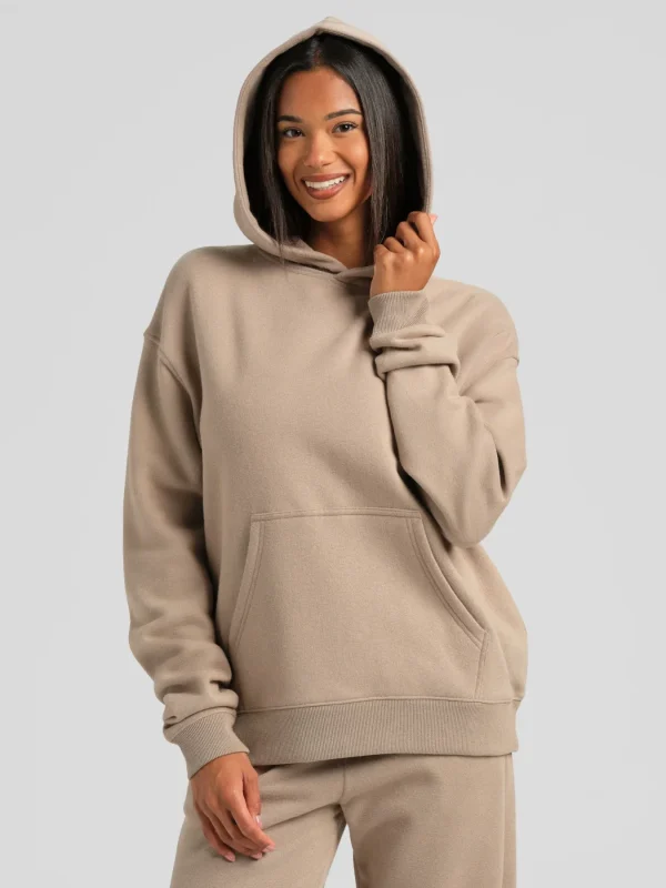 Lightweight Cropped Hoodie - Powder Pink