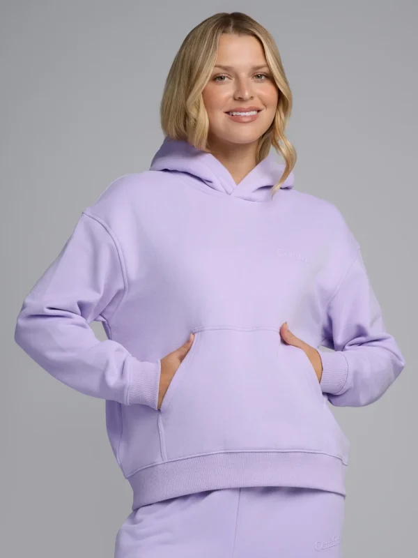 Lightweight Cropped Hoodie - Powder Pink