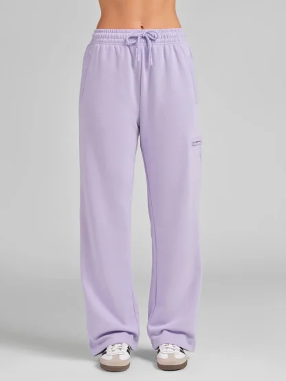 Lightweight Straight Leg Sweatpants - Black