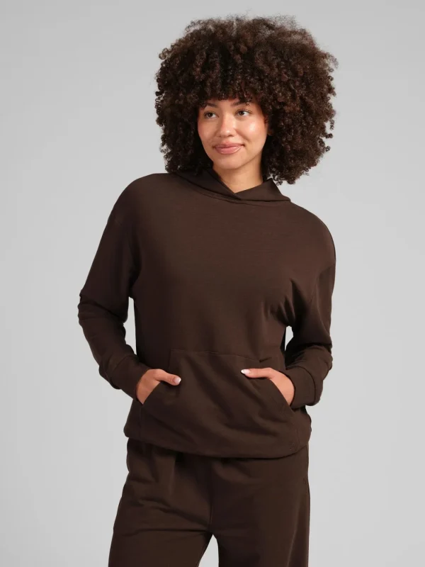 Lightweight Terry Pullover Hoodie - Espresso