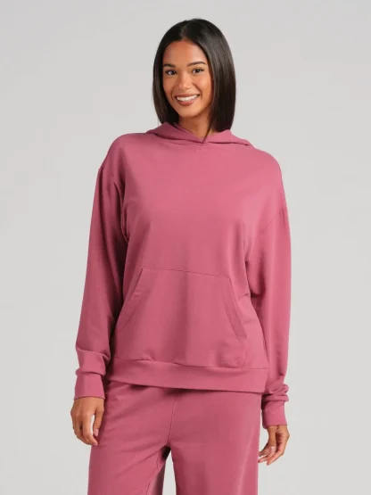 Lightweight Terry Pullover Hoodie - Espresso