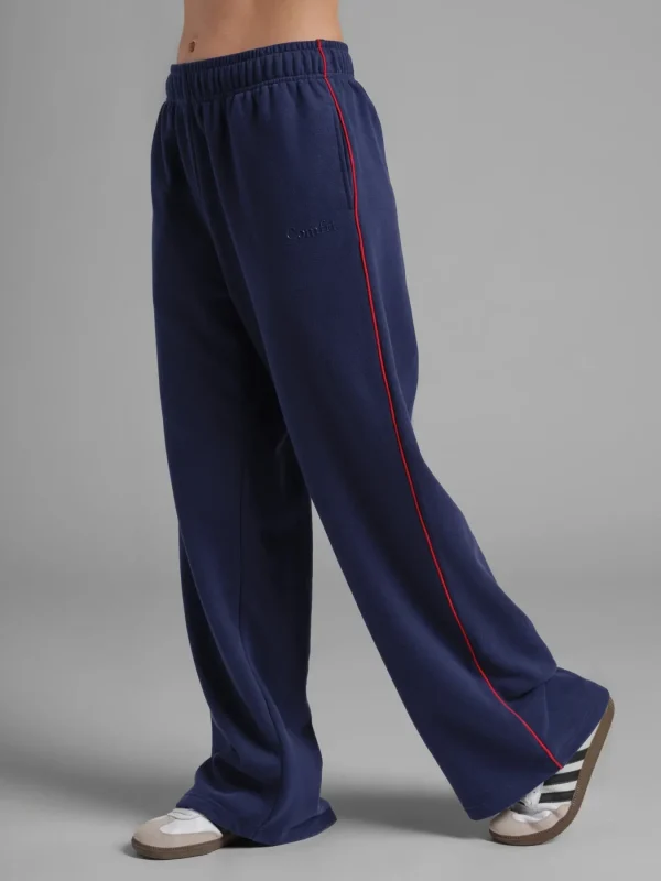 Lightweight Wide Leg Sweatpants - Blue