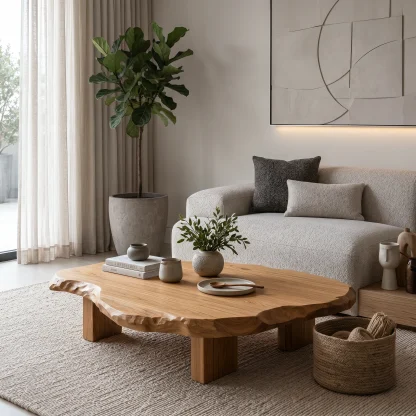 Live Edge Coffee Table For Statement Luxury Home