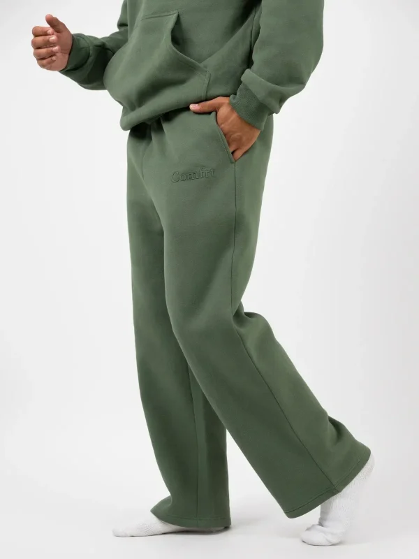 Long Inseam Straight-Leg Sweatpants - Blackberry
