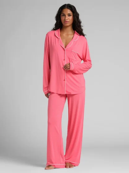 Long-Sleeve Pajama Set - Cherry Blossom