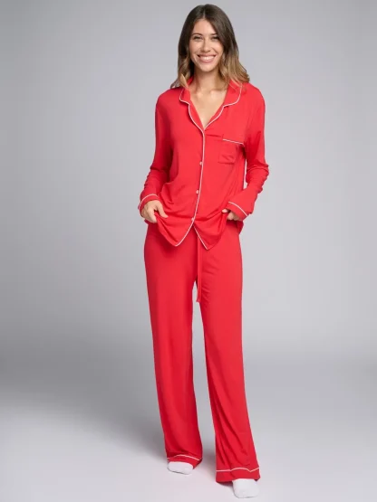 Long-Sleeve Pajama Set - Cherry Blossom