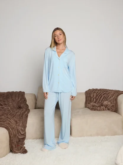 Long-Sleeve Pajama Set - Cherry Blossom