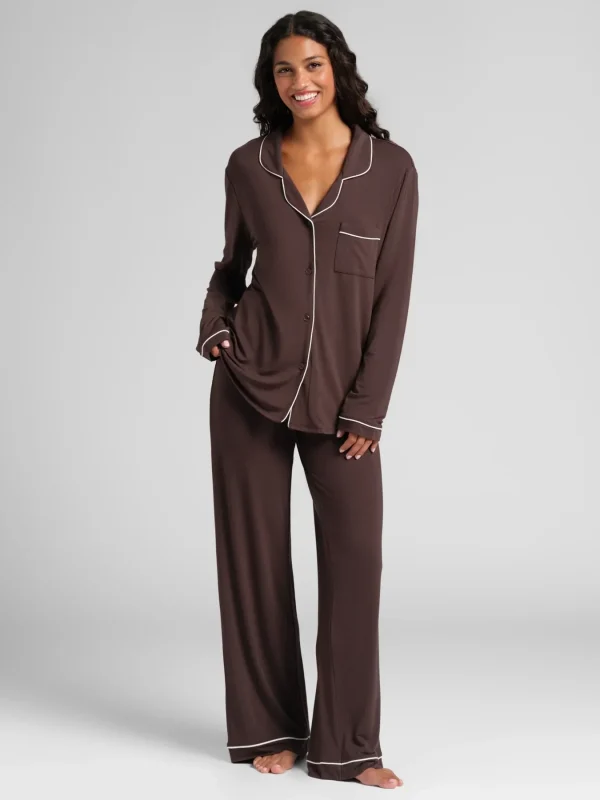 Long-Sleeve Pajama Set - Cherry Blossom
