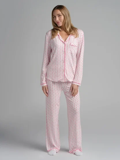 Long-Sleeve Pajama Set - Cherry Blossom