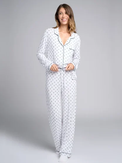 Long-Sleeve Pajama Set - Cherry Blossom