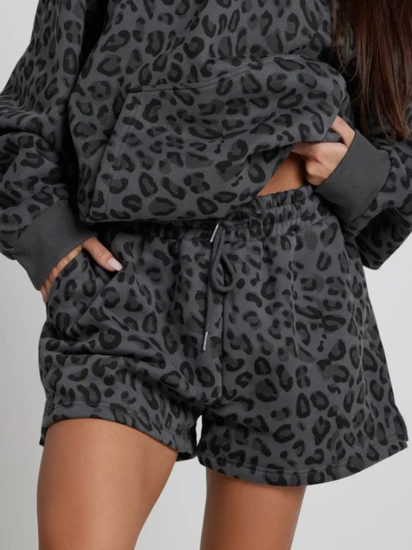 Lounge Shorts - Brown Leopard