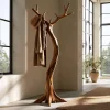 Lunareth Sculpted Solid Wood Tree Coat Rack