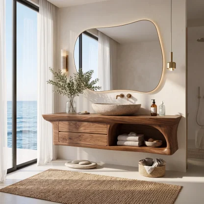 Luxury Floating Bathroom Vanity With Drawers For Contemporary Homes