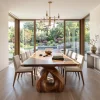Luxury Wooden Dining Table Statement Base For Dining Room
