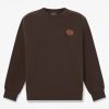 Men's Crewneck Sweatshirt With Leather Patch