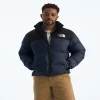 Men's Down Puffer Jacket - Navy and Black