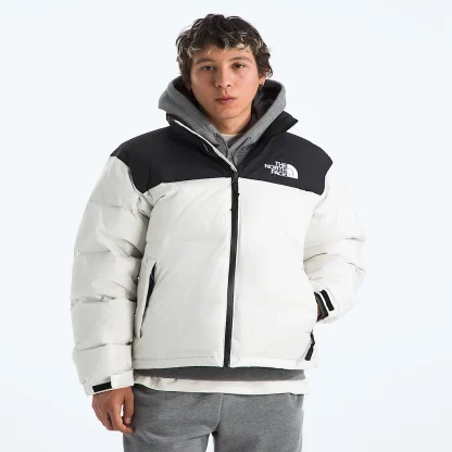 Men's Down Puffer Jacket - Navy and Black