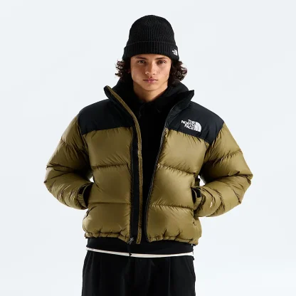 Men's Down Puffer Jacket - Navy and Black