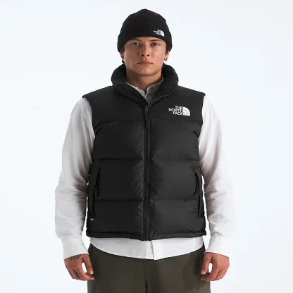 Men's Down Puffer Vest - Navy and Black
