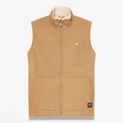 Men's Fleece-Lined Twill Vest