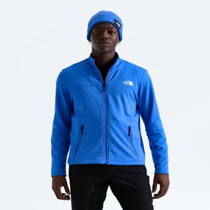 Men's Grid Fleece Full-Zip Jacket - Rust
