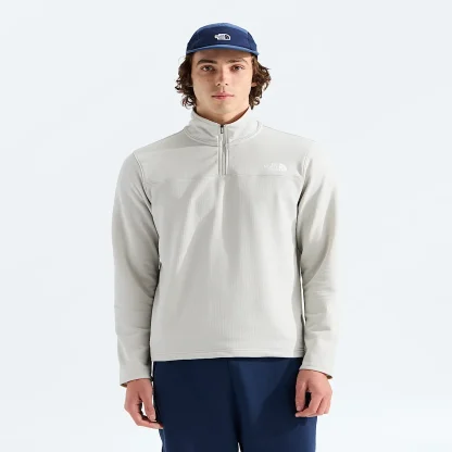 Men's Grid Fleece Quarter-Zip Pullover - Blue