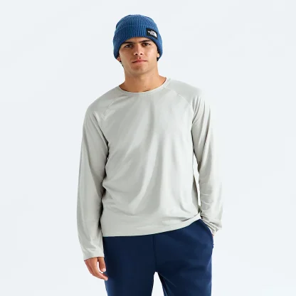 Men's Long-Sleeve Activewear Tee - Black